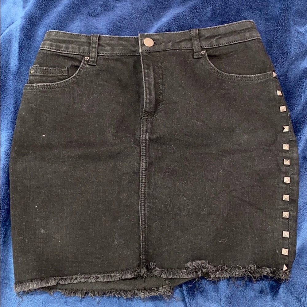 Black jean skirt